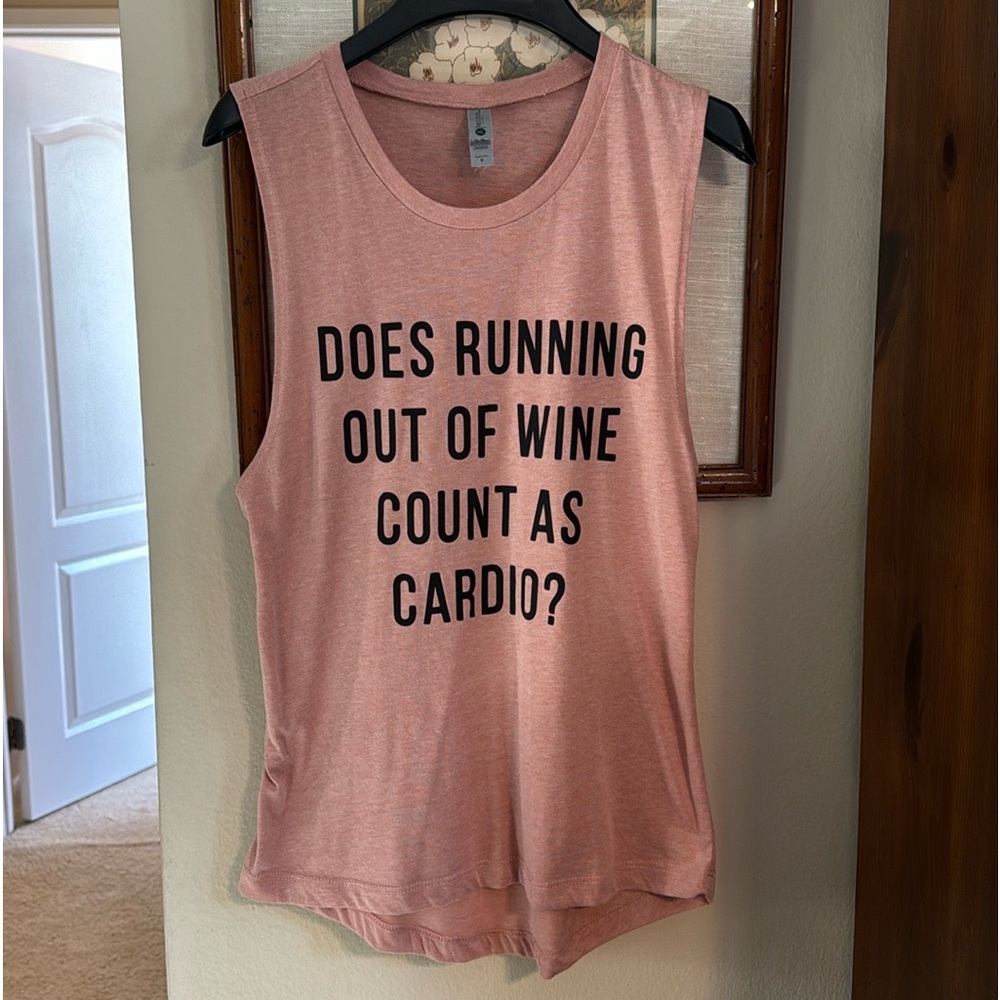 Next Level Muscle Tank - Coral - S - Funny Quote